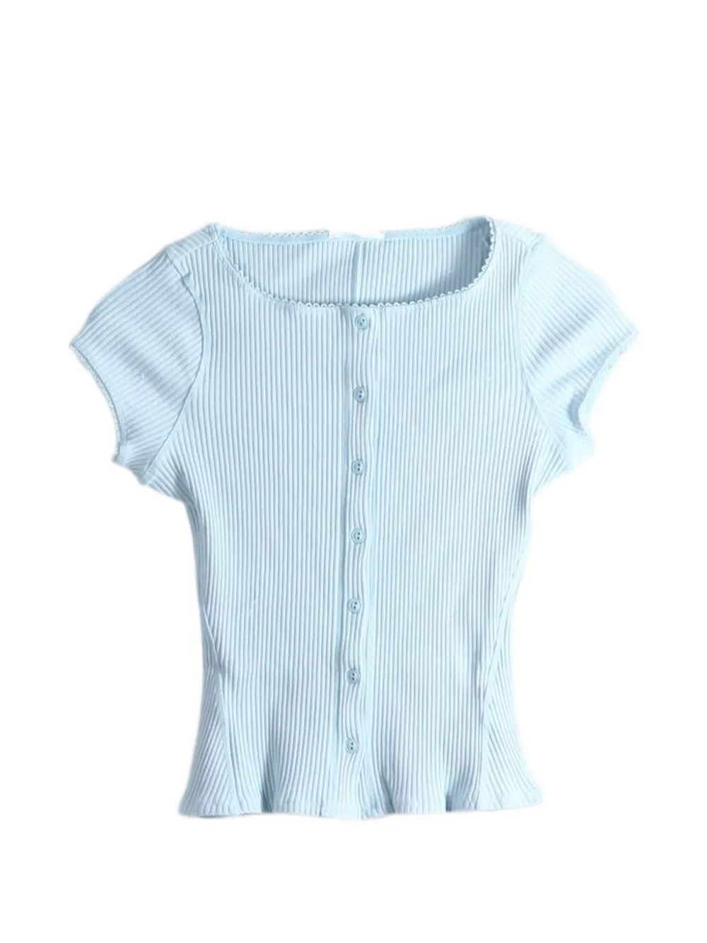 Free People Most Wanted short-sleeve cardigan Blauw