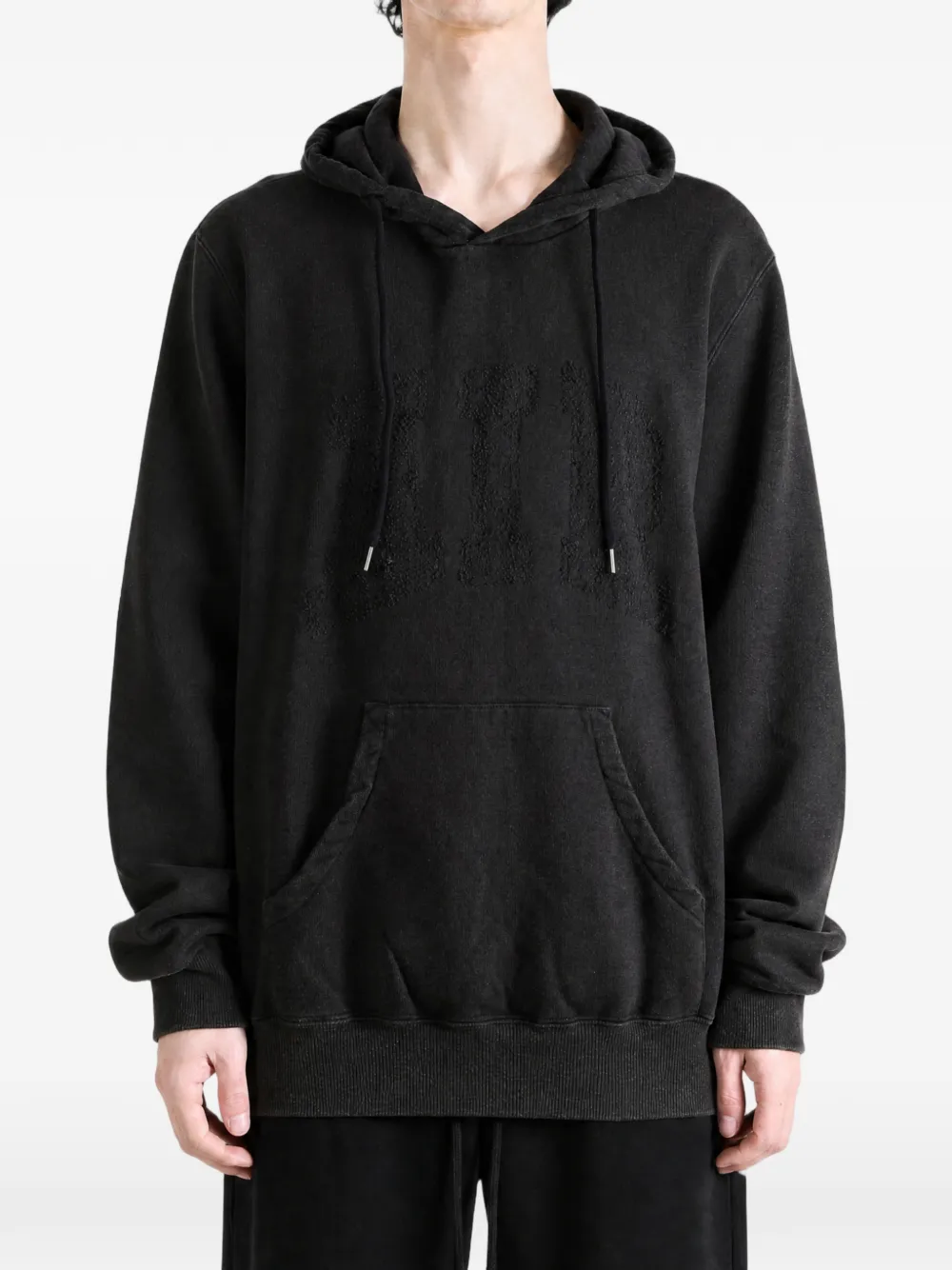 Doublet Threadless Air Embroidery hoodie met trekkoord Zwart