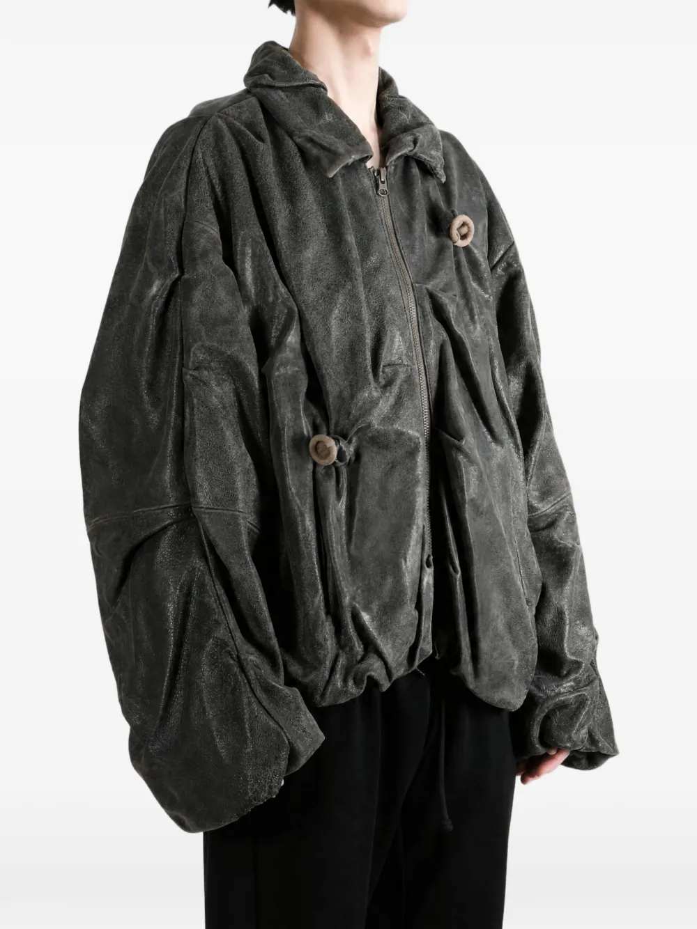 Doublet crinkled-finish jacket Grijs