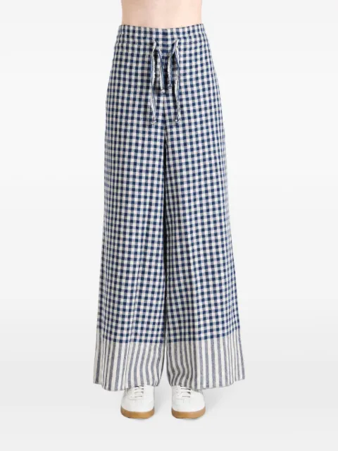 Pero gingham loose-fit trousers