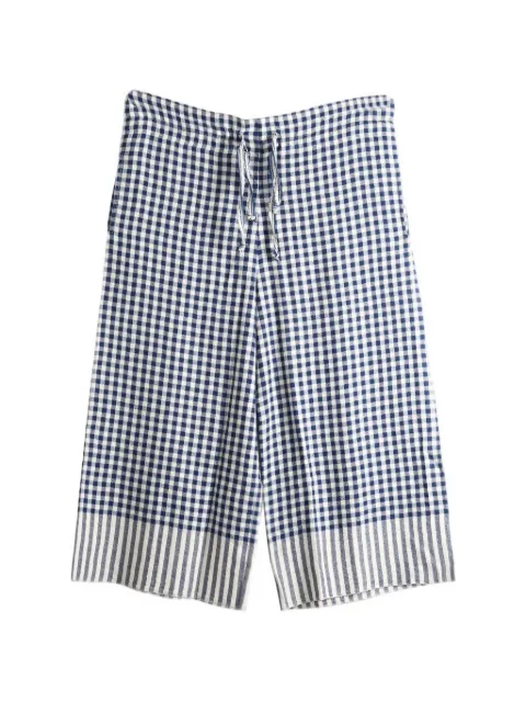 Pero gingham loose-fit trousers