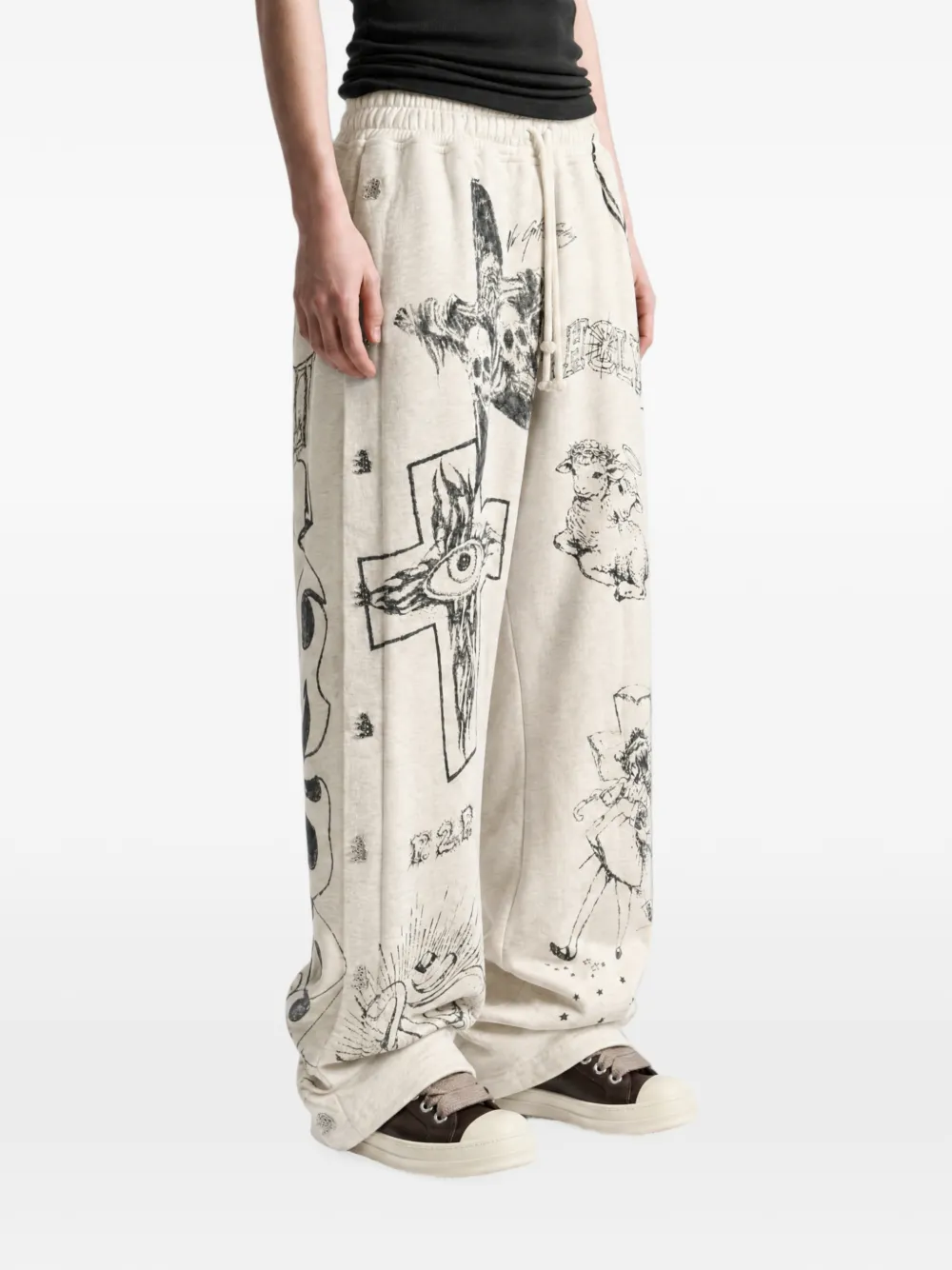 HELLSTAR Trainingsbroek met print Beige