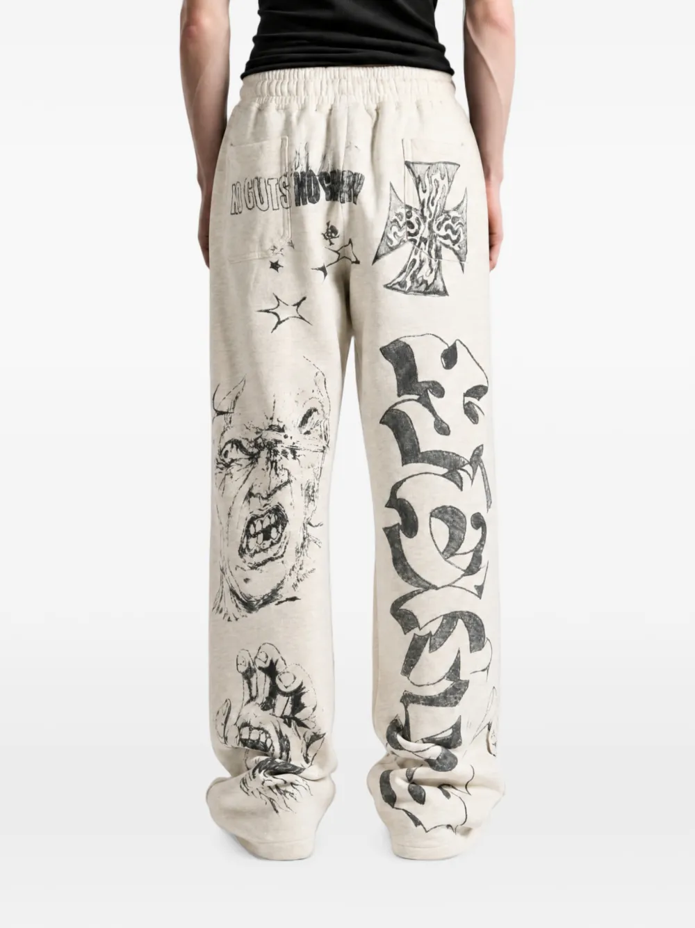 HELLSTAR Trainingsbroek met print Beige