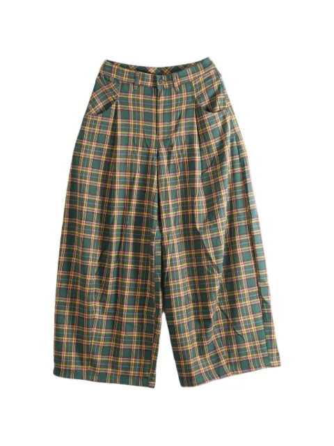 Free People About It plaid wide-leg trousers