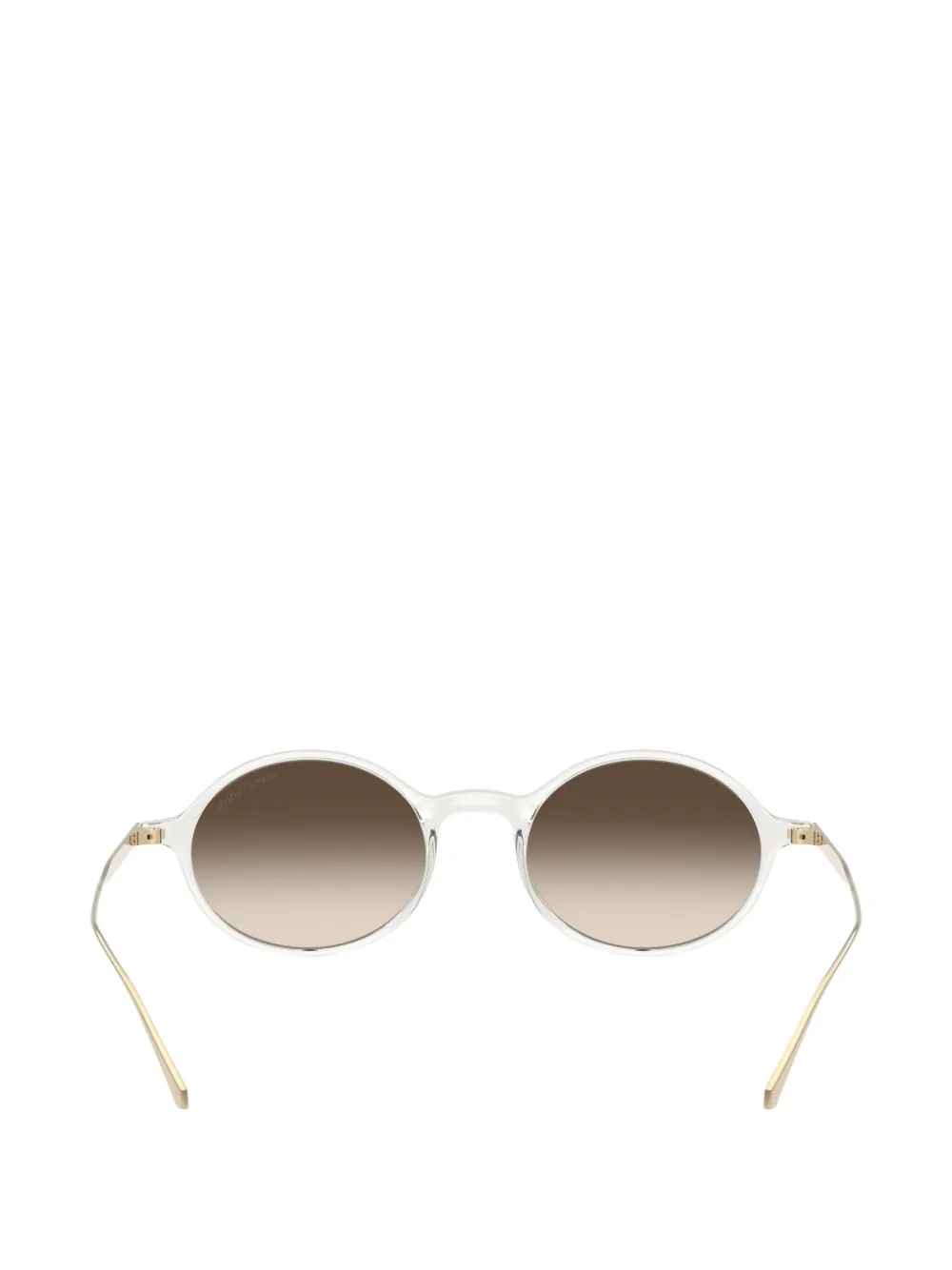 Giorgio Armani Zonnebril met ovalen montuur Beige