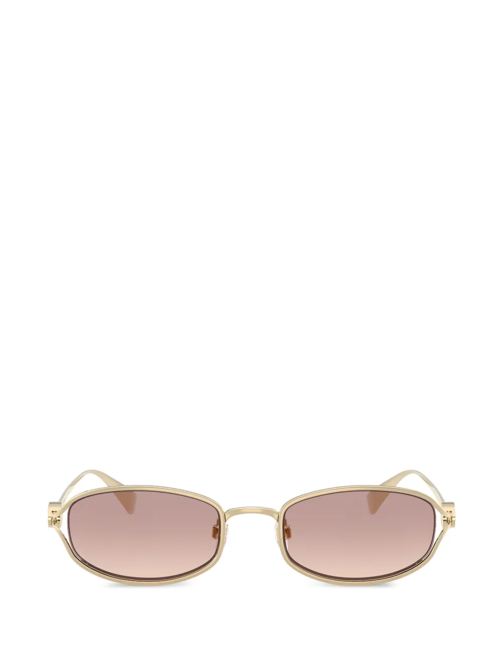Burberry semi-rimless oval-frame sunglasses