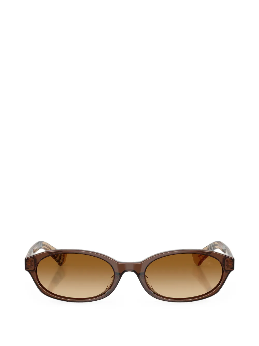 Burberry Check oval-frame sunglasses · 56