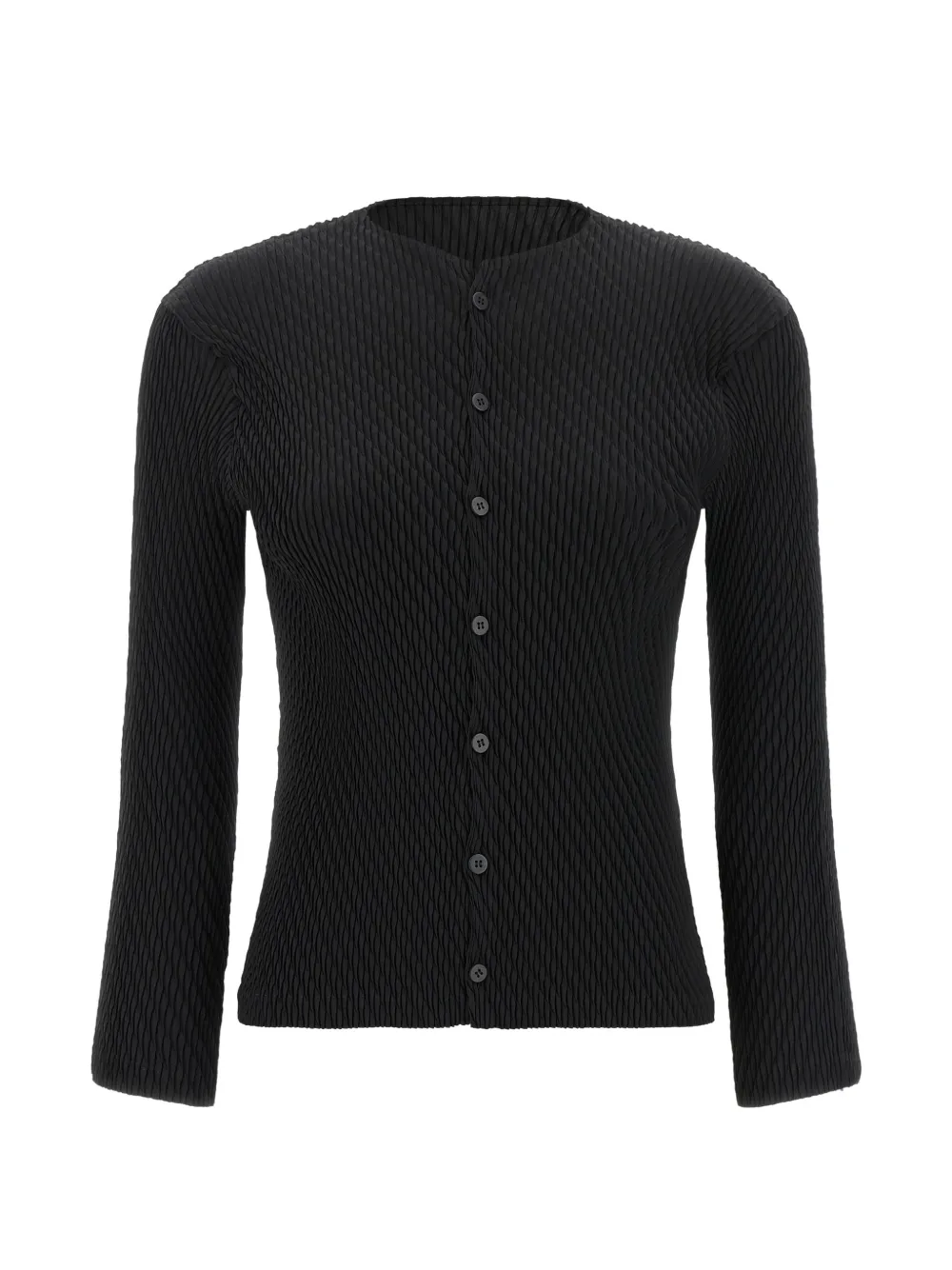 Issey Miyake Rhombus Pleats vest met knopen Zwart