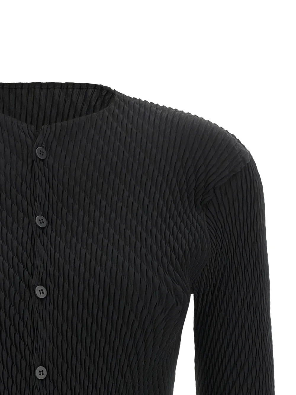 Issey Miyake Rhombus Pleats vest met knopen Zwart