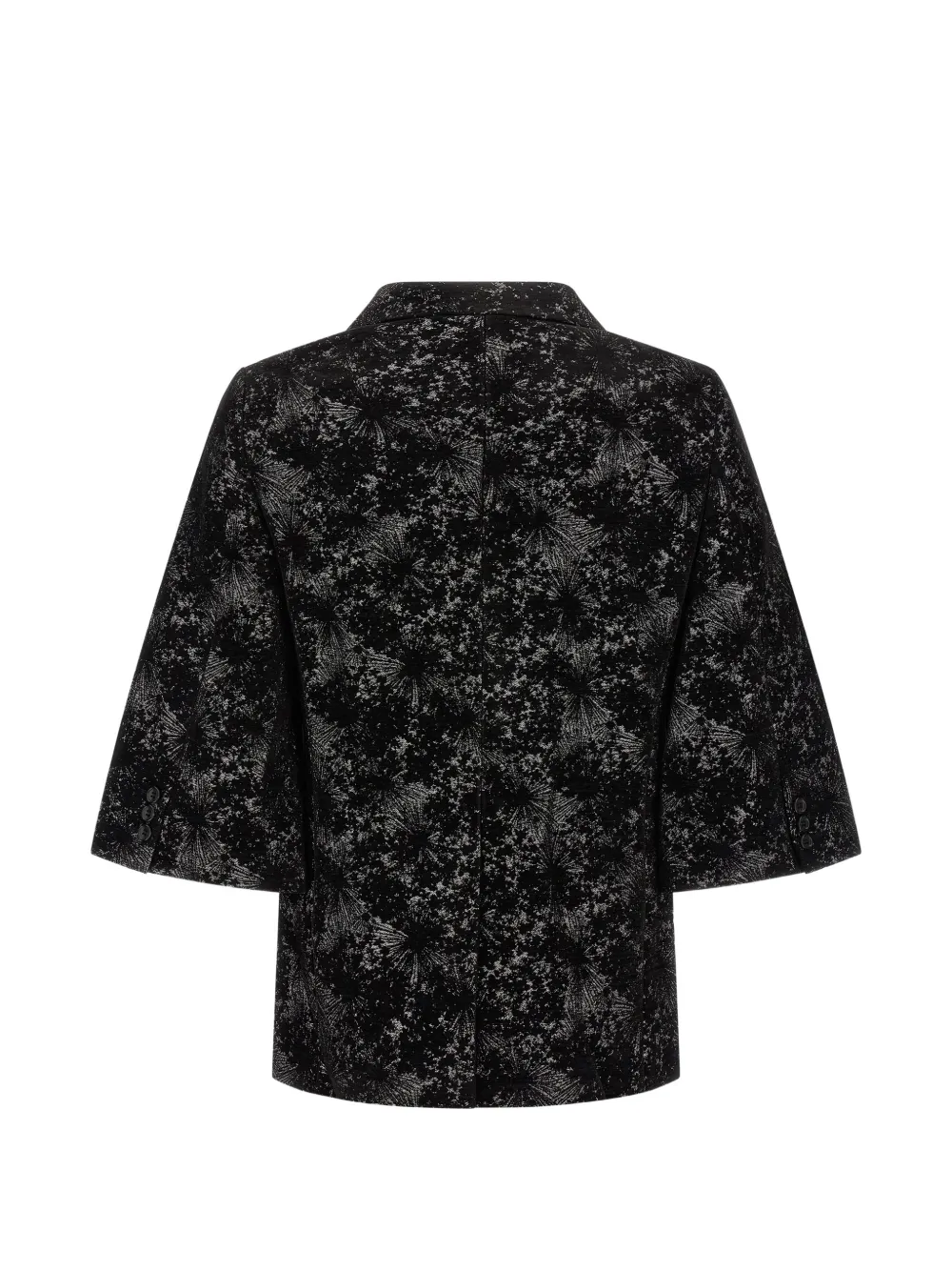 Comme des Garçons Homme Plus Blazer met wijde mouwen en abstract patroon Zwart