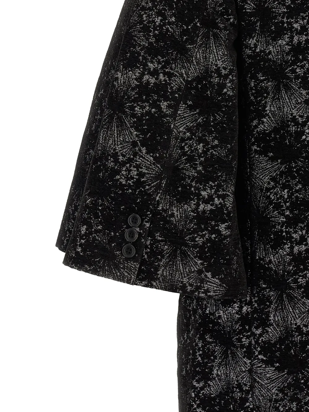 Comme des Garçons Homme Plus Blazer met wijde mouwen en abstract patroon Zwart