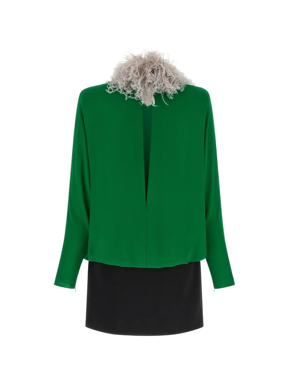 Valentino Garavani feather-embellished mini dress Groen