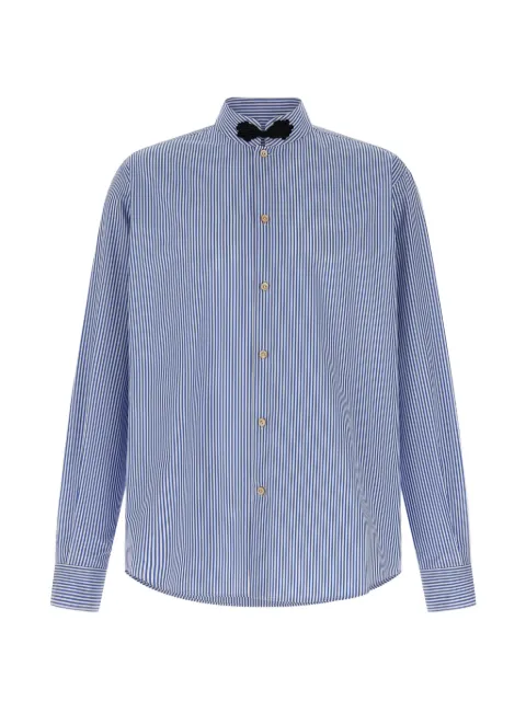 Valentino Garavani long-sleeved striped cotton shirt with toggle
