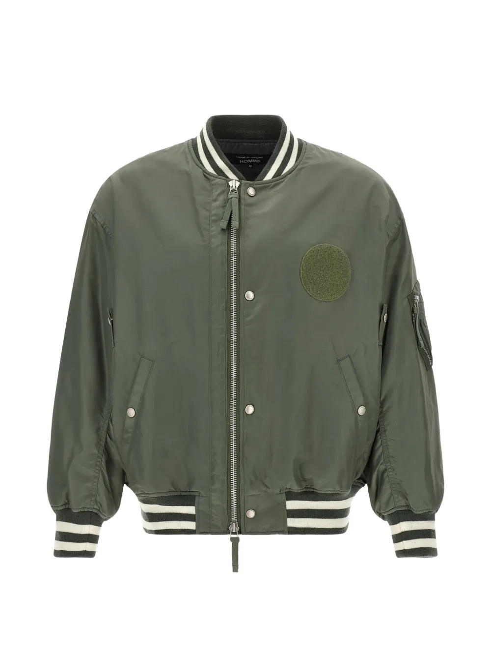 Comme des Garçons Homme patch-detail striped-trim jacket