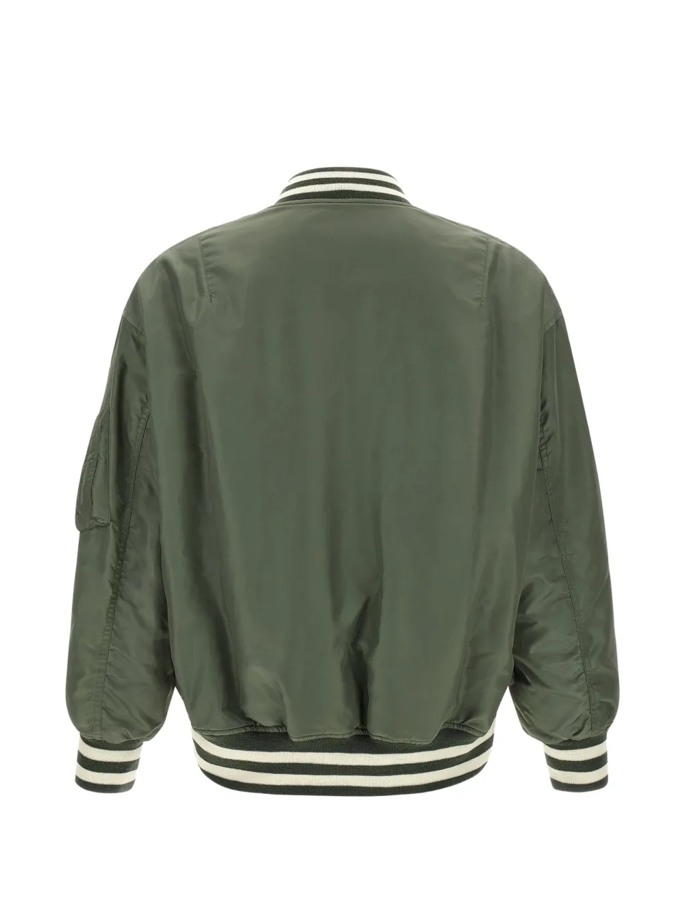 Comme des Garçons Homme patch-detail striped-trim jacket Groen