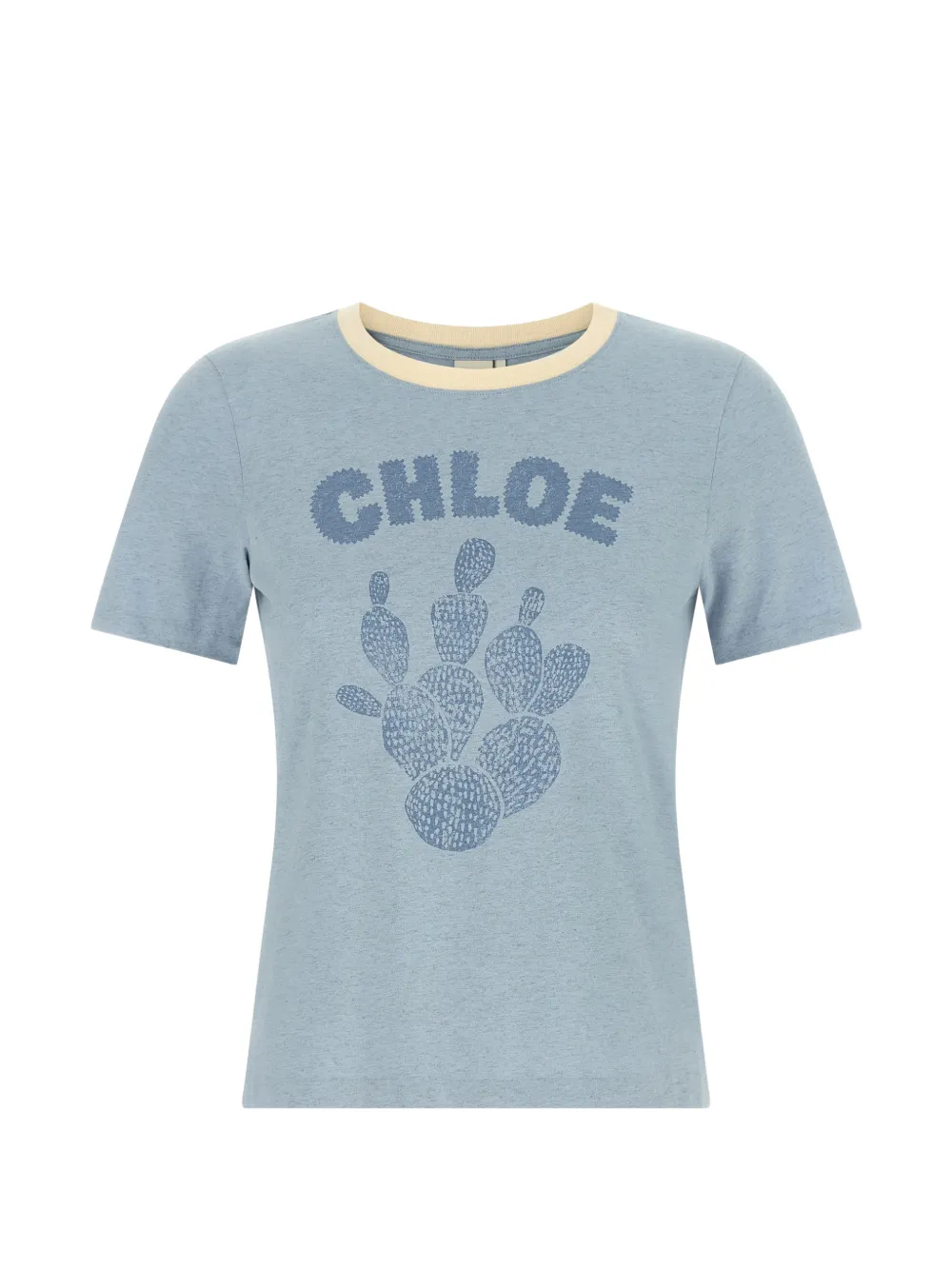 Chloé logo-print cactus-print T-shirt