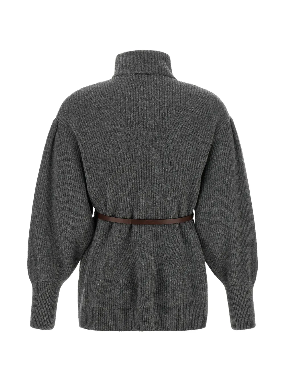 Brunello Cucinelli Vest met chevron-breisel Grijs