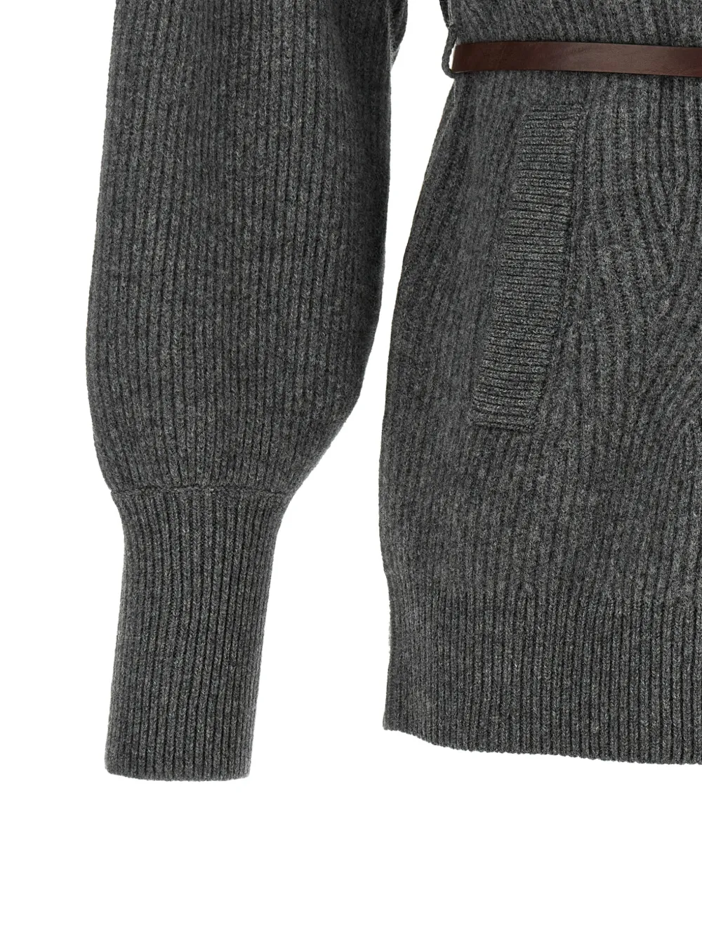 Brunello Cucinelli Vest met chevron-breisel Grijs