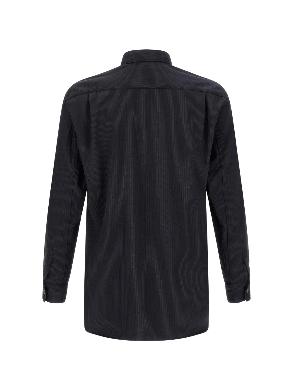 Comme Des Garçons Shirt Overhemd met asymmetrische zoom en krijtstreep Blauw