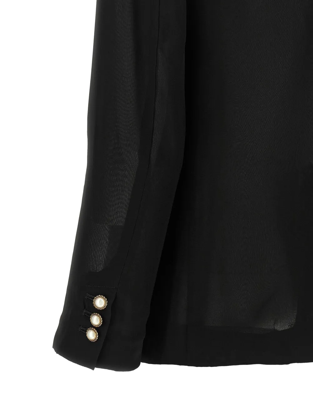 Comme Des Garçons Blazer met enkele rij juweelknopen Zwart