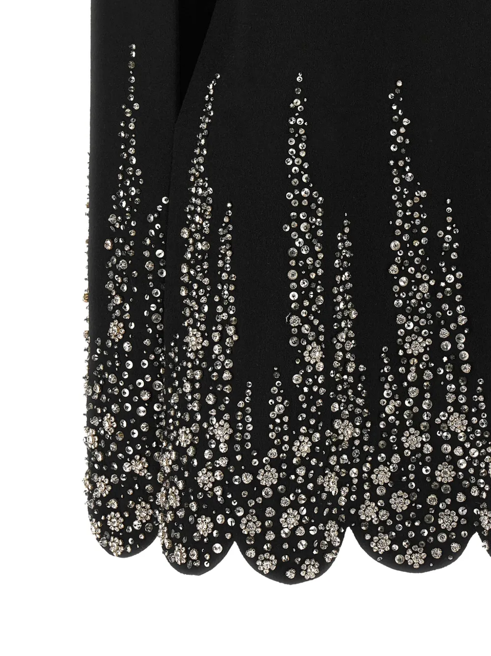 Valentino Garavani embroidered compact drap cape Zwart