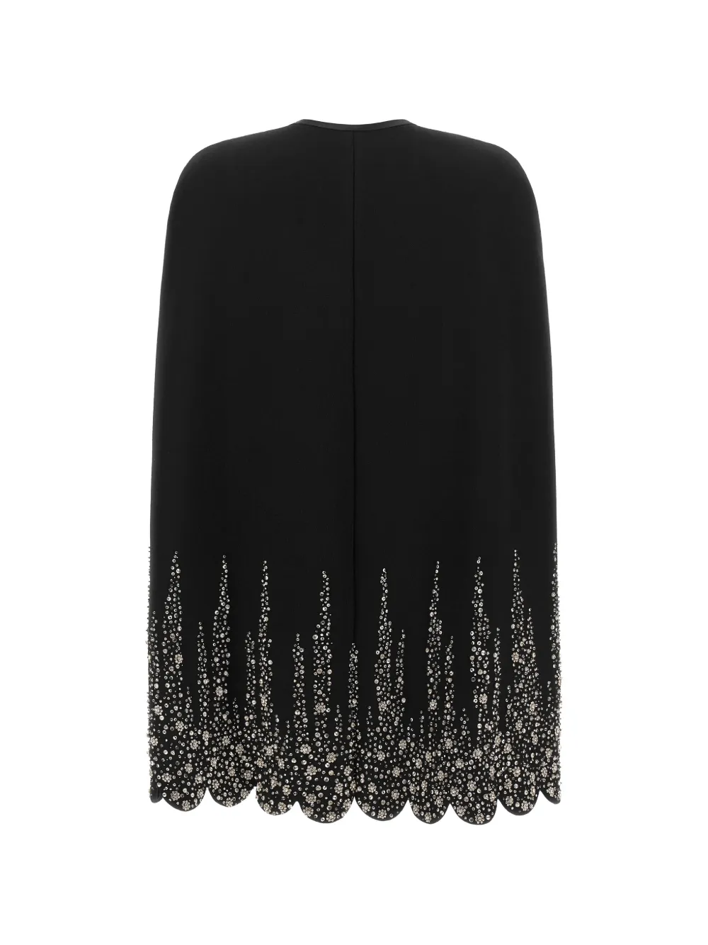 Valentino Garavani embroidered compact drap cape Zwart