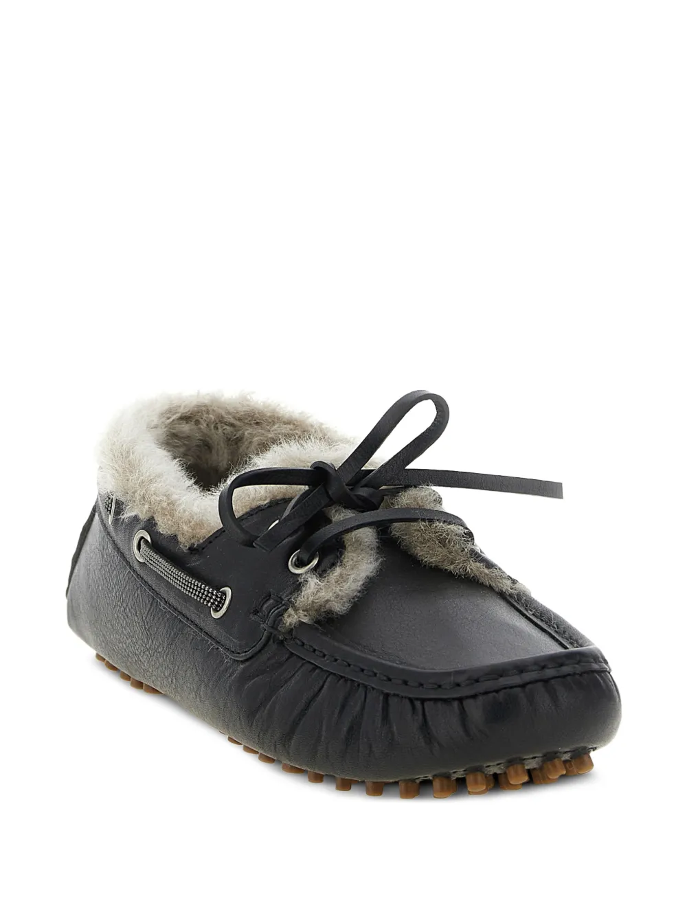 Brunello Cucinelli Monile shearling-lined loafers Zwart