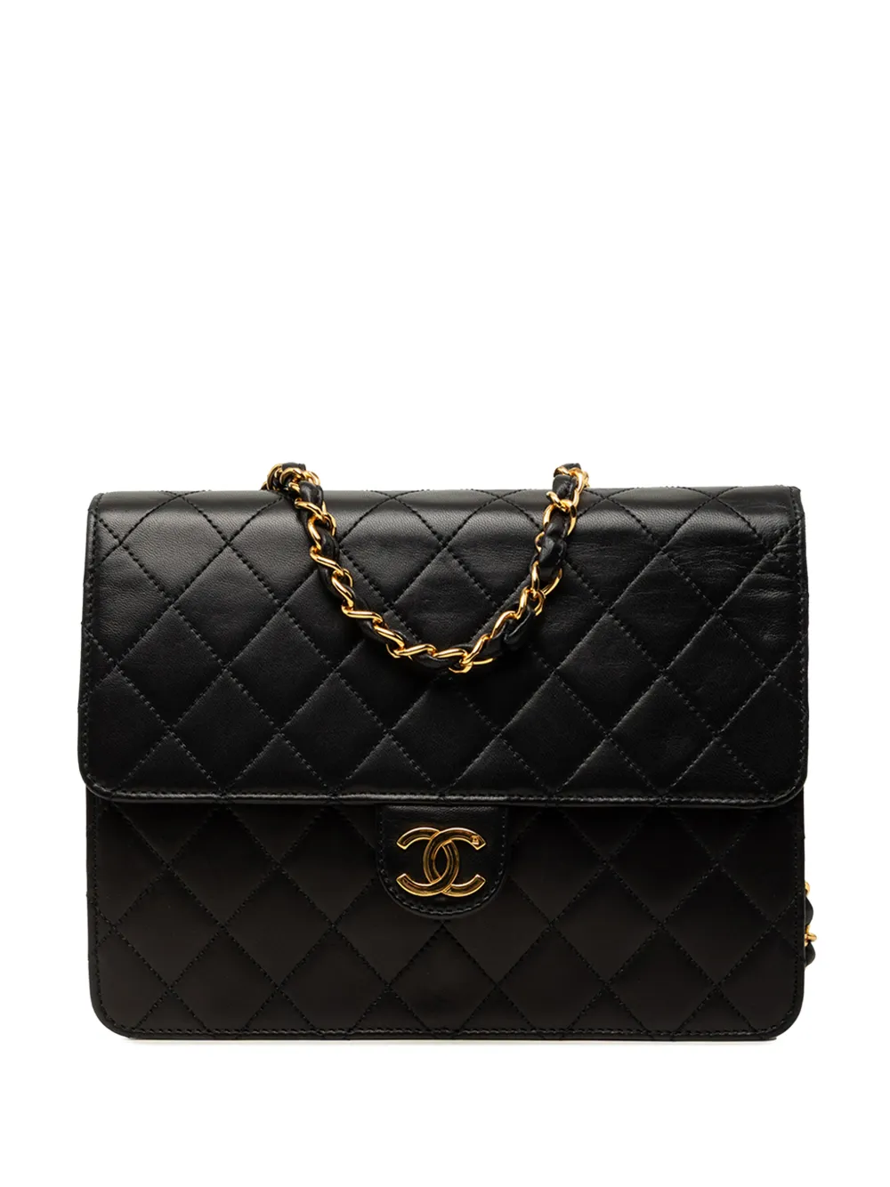 CHANEL Pre-Owned 1997-1999 Small CC Quilted Lambskin Single Flap crossbody bag - Nero