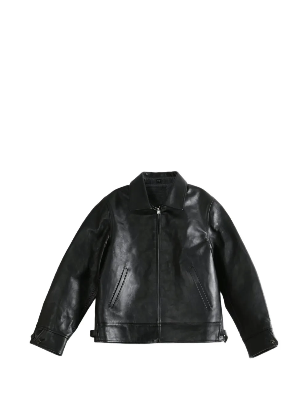TAIGA TAKAHASHI leather zip-up jacket - Nero