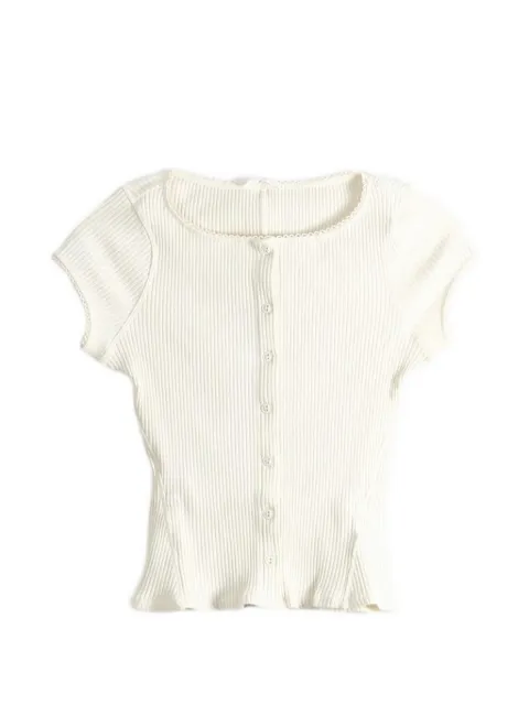 Free People Most Wanted scalloped-edge cardigan