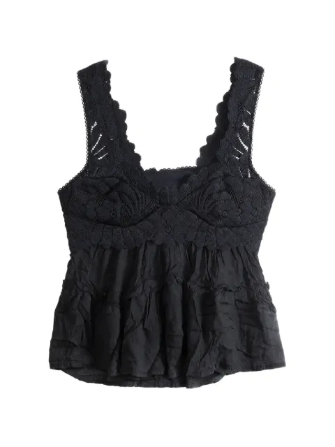 Free People Petal Party lace-trimmed tiered top