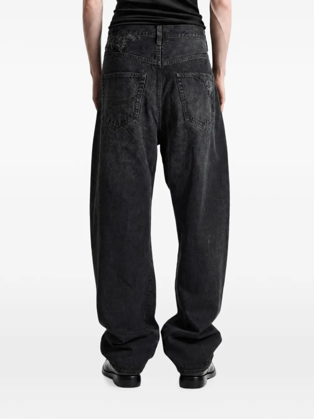 Doublet straight-leg jeans Zwart