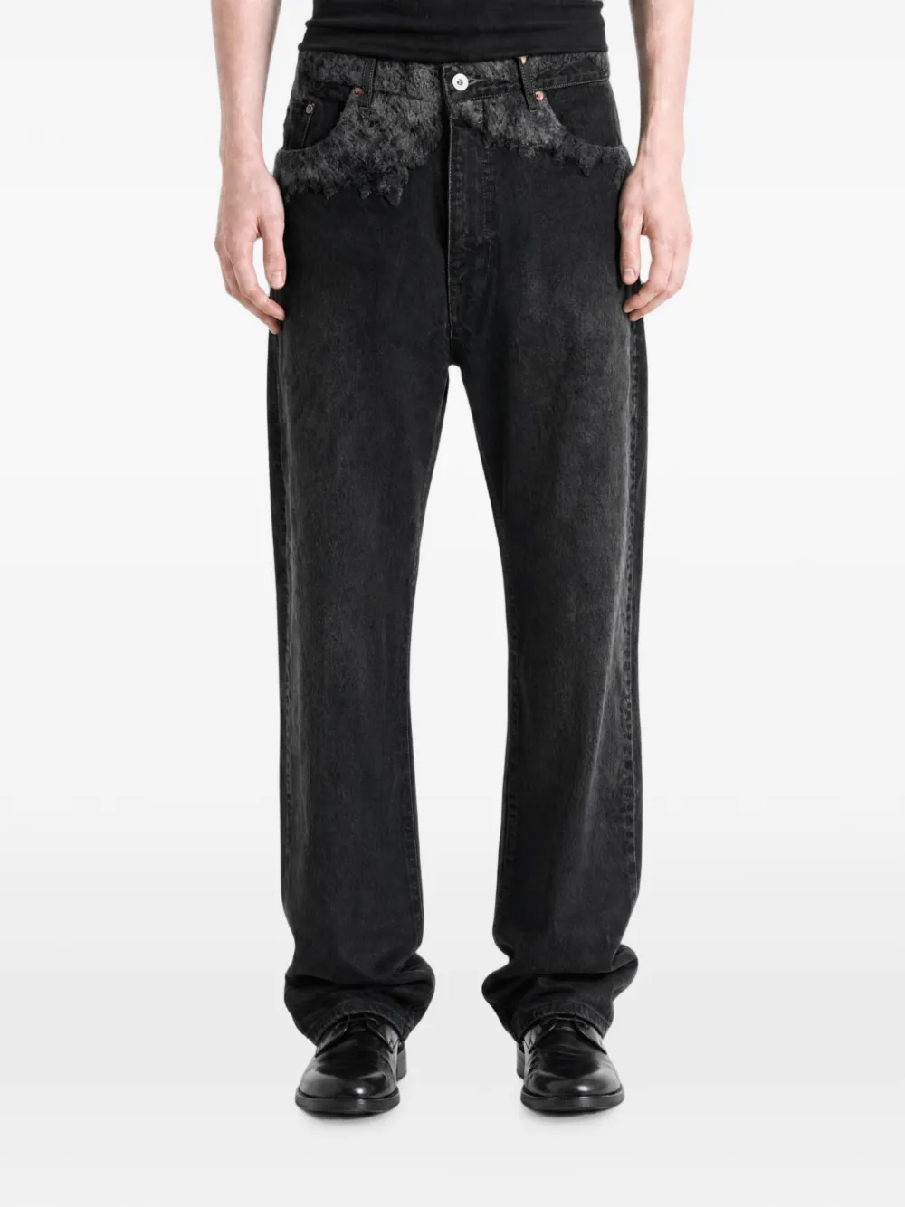 Doublet straight-leg jeans Zwart