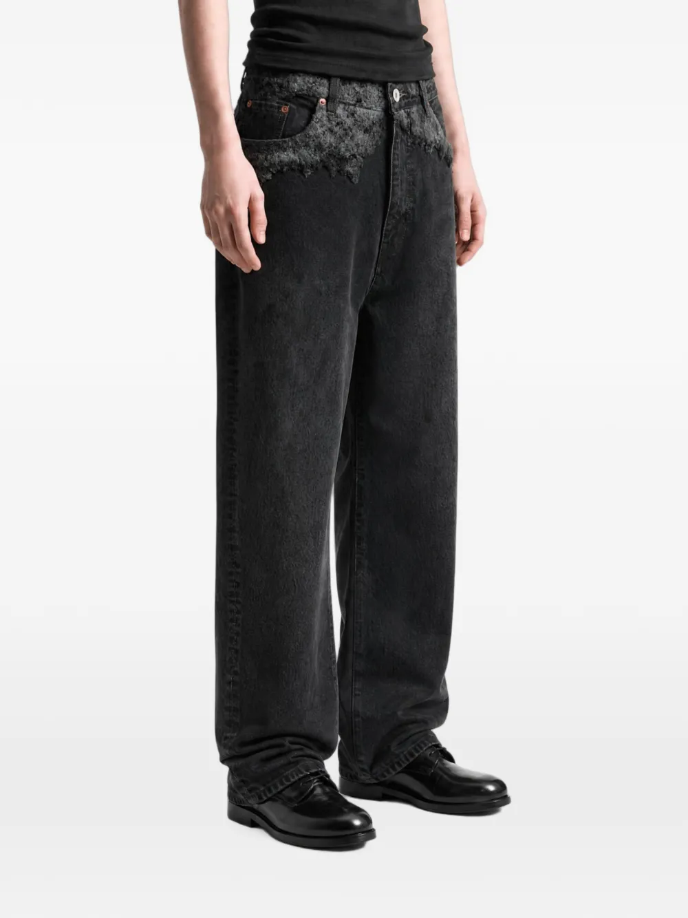 Doublet straight-leg jeans Zwart