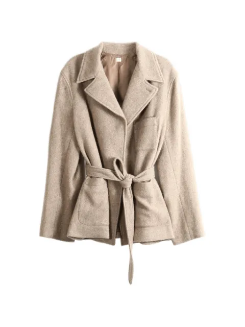 TAIGA TAKAHASHI belted notch-lapels cashmere jacket