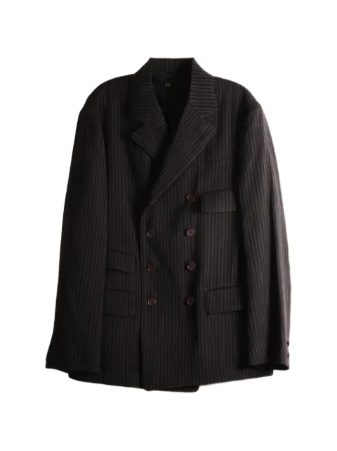 TAIGA TAKAHASHI pinstripe double-breasted jacket