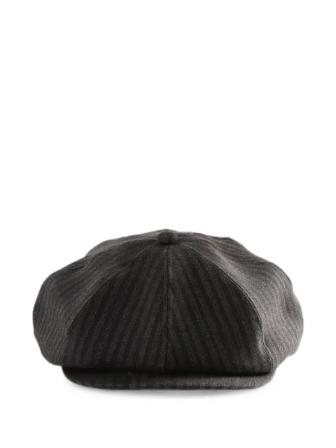 TAIGA TAKAHASHI stripe-pattern flat cap