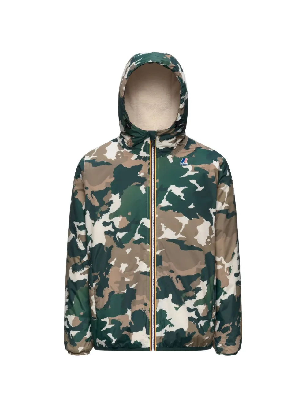 K-way Claude Orsetto Hooded Jacket In Green