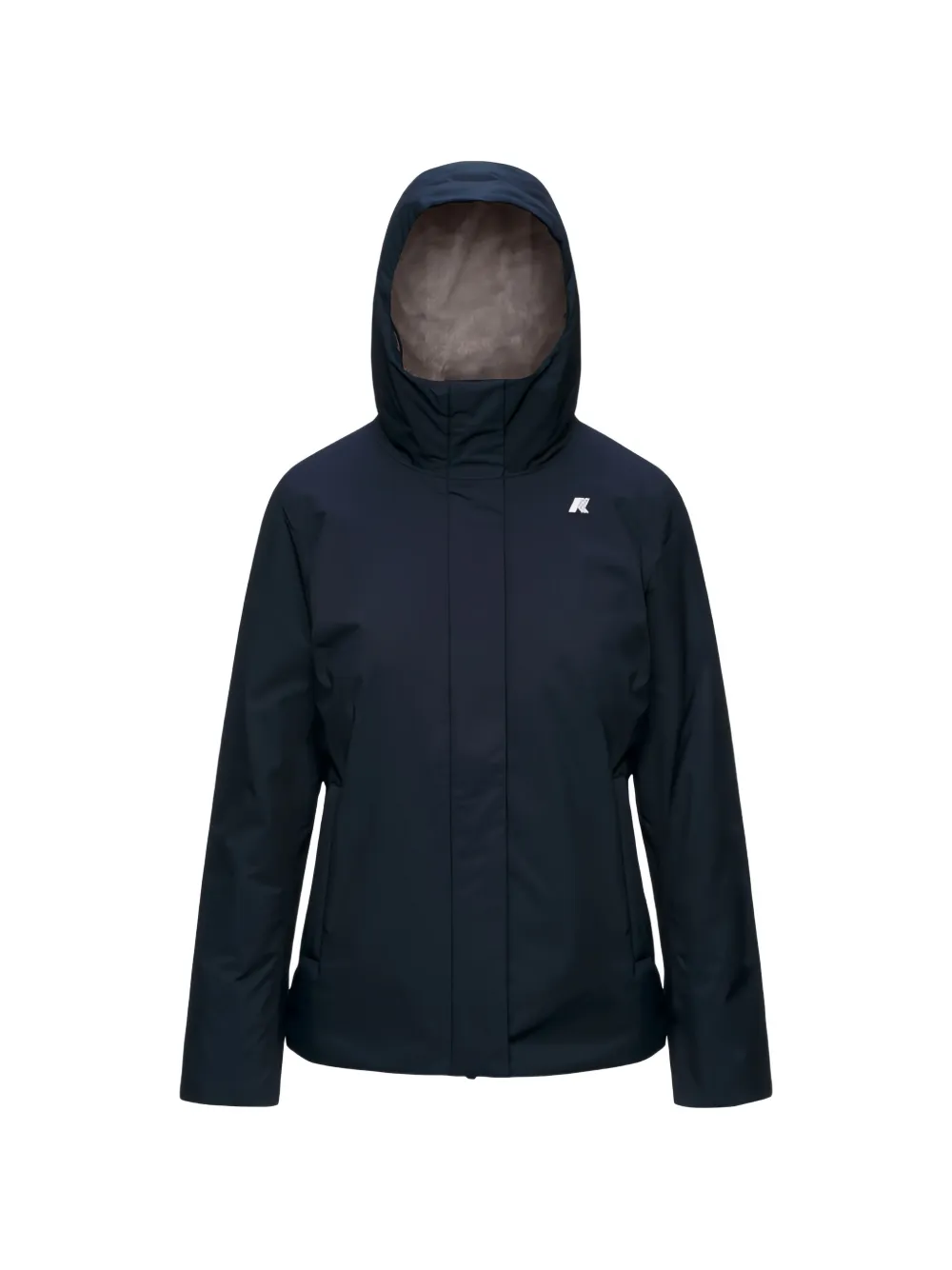 K-Way hooded logo-patch jacket - Verde