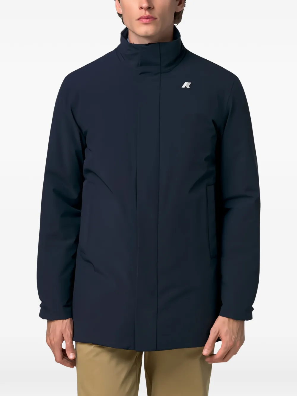 K-Way Perkins jas met logo-patch Blauw