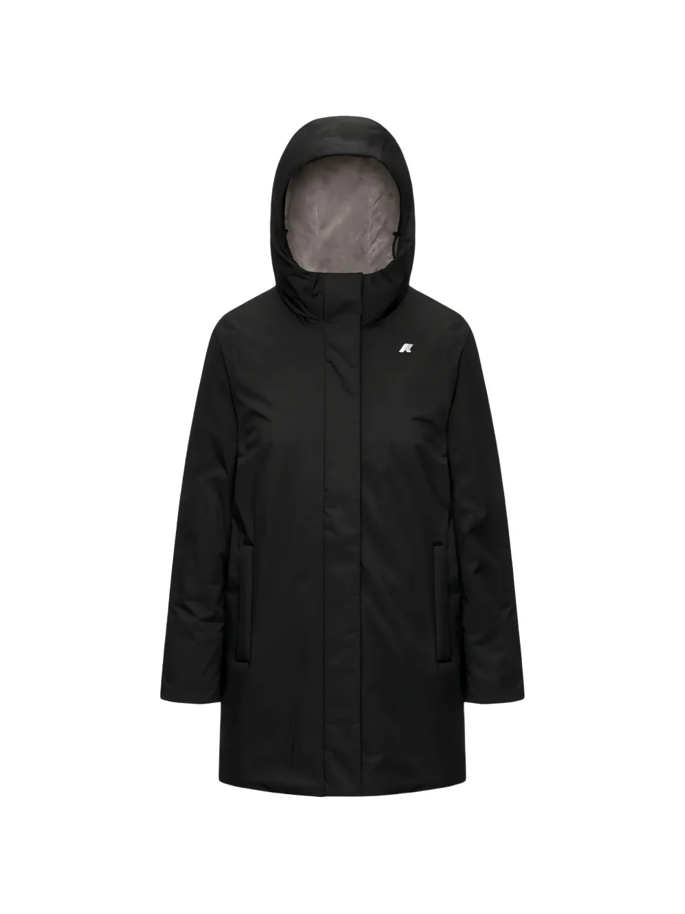 K-Way Sophie logo-patch hooded jacket - Nero