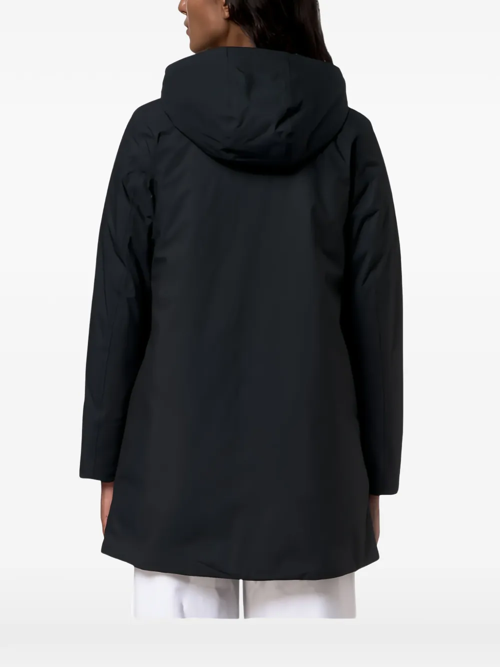 K-Way Sophie logo-patch hooded jacket Zwart
