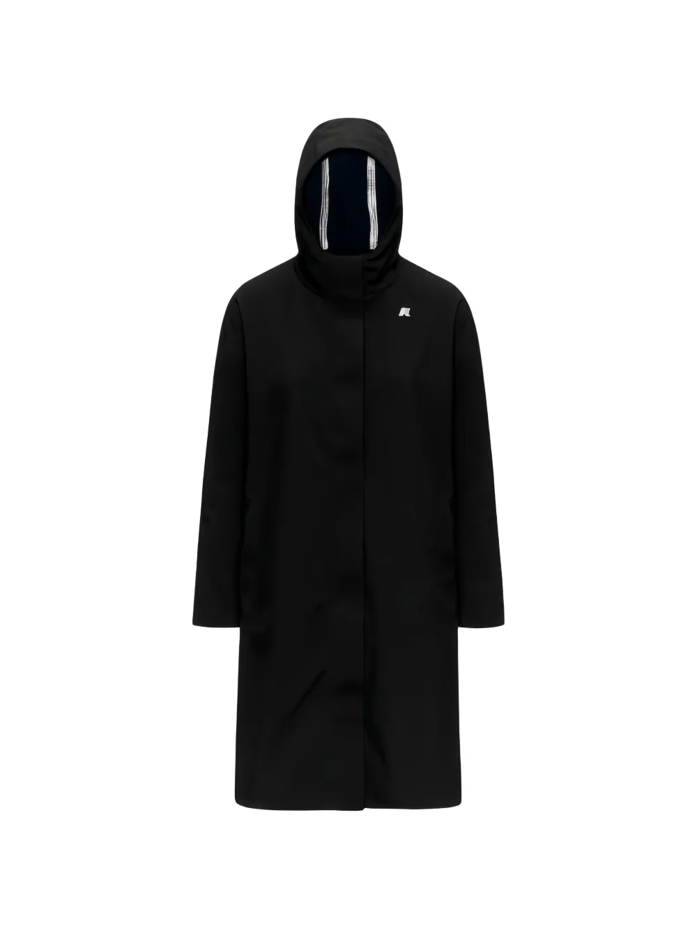 K-Way Stephale hooded logo-patch coat