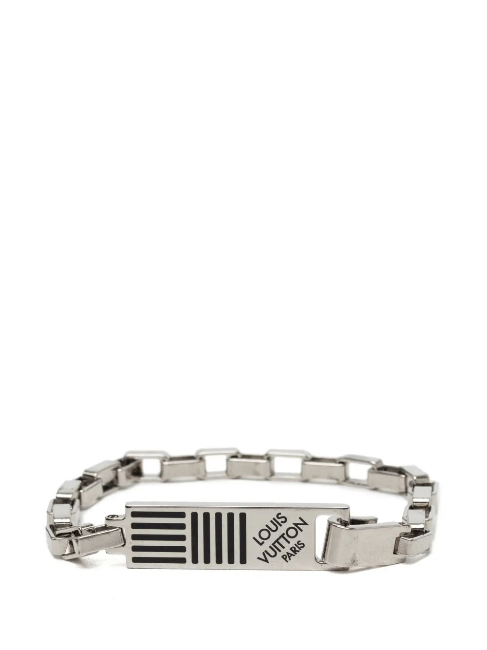 Louis Vuitton Pre-Owned bracelet chaîne fantaisie Damier Colors en laiton et émail (2018) - Noir Louis Vuitton Pre-Owned bracelet chaîne fantaisie Damier Colors en laiton et émail (2018) - Noir