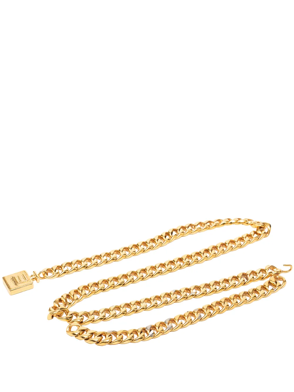 CHANEL Pre-Owned 1970-1980 Gold Plated Perfume Bottle Chain belt - Oro