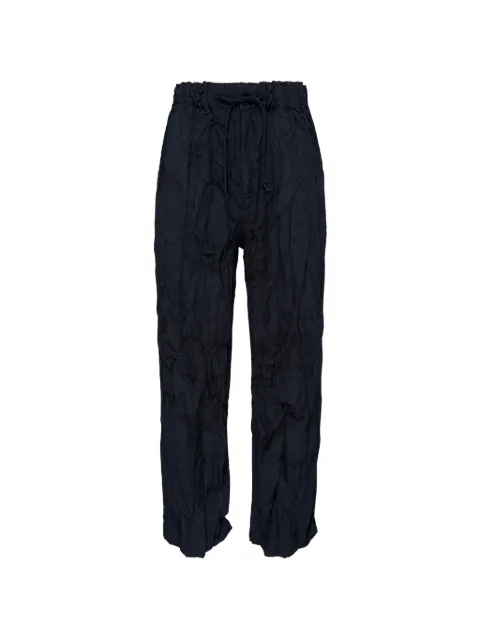 Comme des Garçons Homme crinkled-finish drawstring trousers
