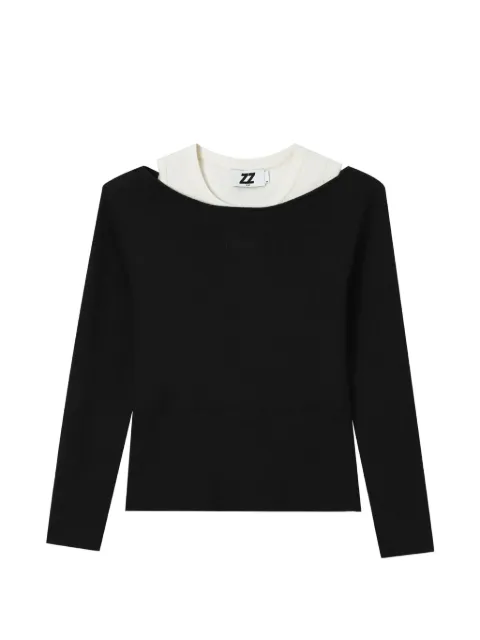 izzue camiseta a capas de manga larga