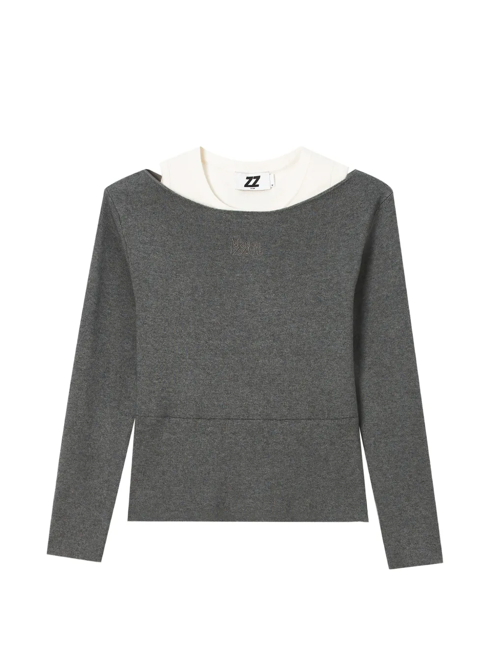 izzue layered-effect long-sleeve sweater