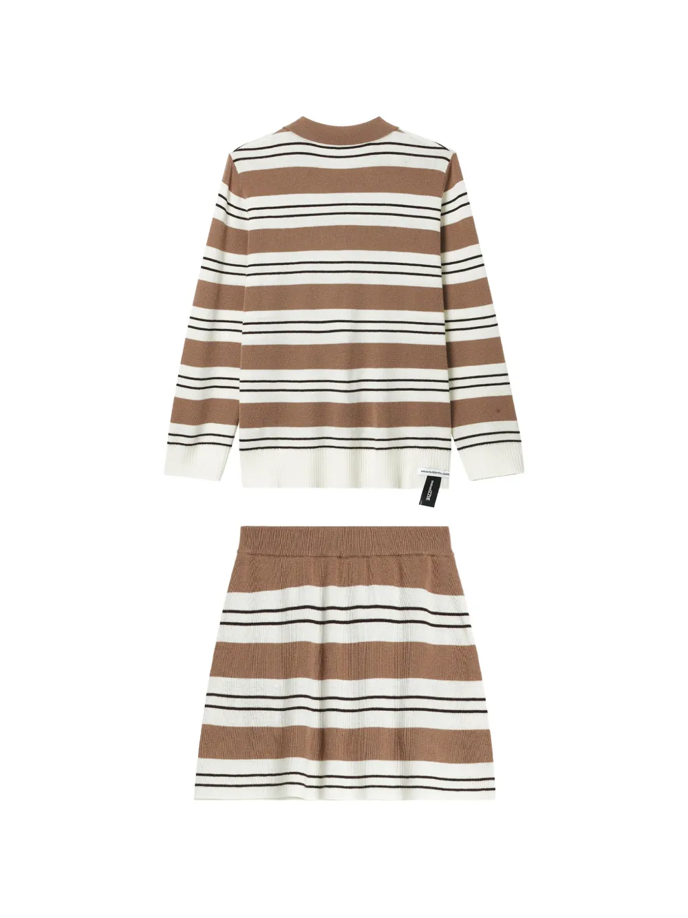 izzue striped polo-collar and skirt set Bruin