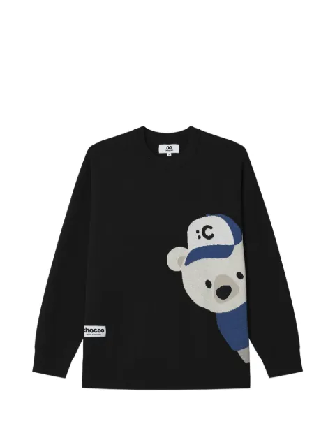 CHOCOOLATE graphic-design crew-neck sweater